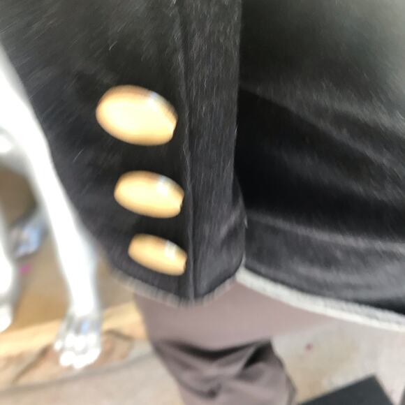 Rachel Rachel Roy Fleece Lined 2 Button Black Jacket Women's Size Small - Picture 5 of 7